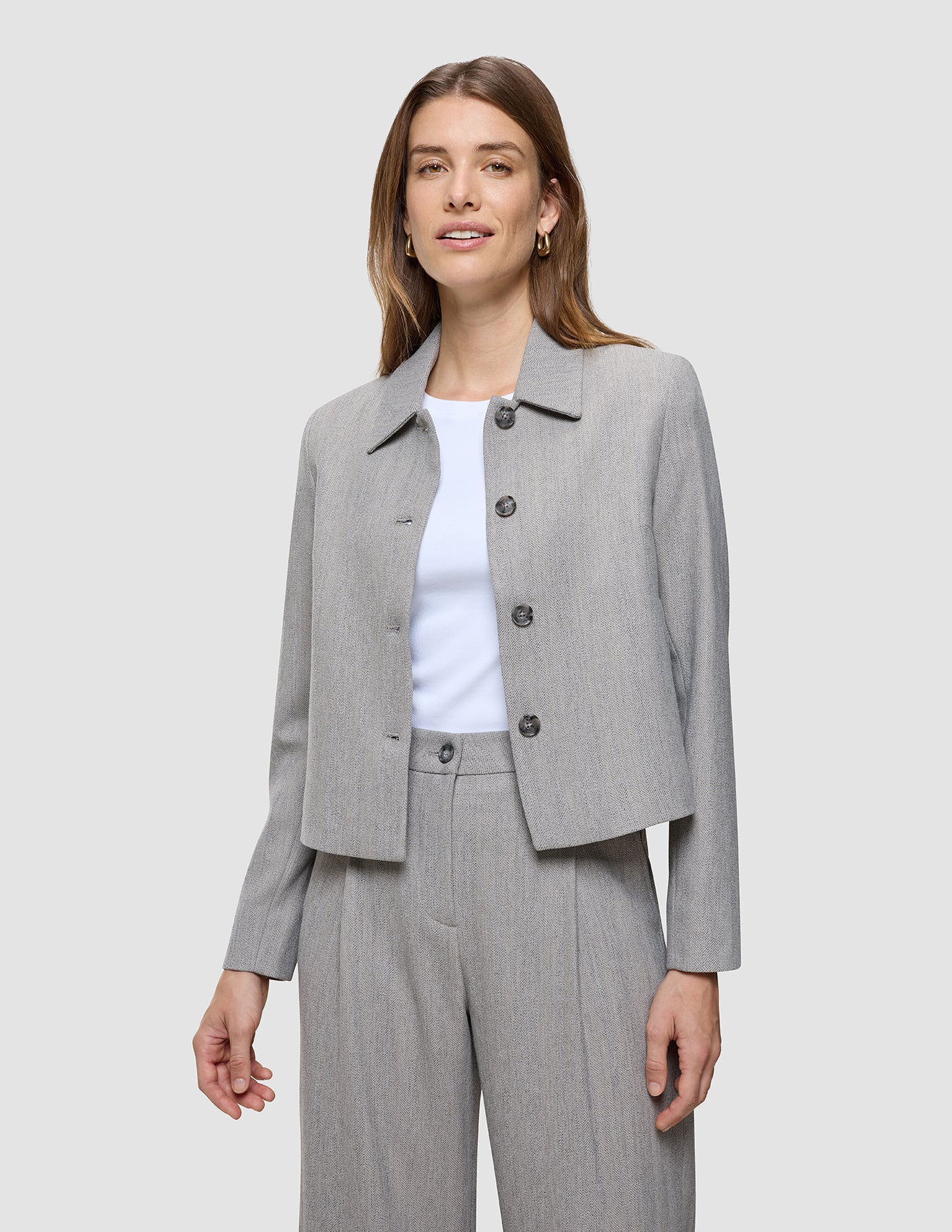 Women's Serene Short Jacket Tapestry Herringbone